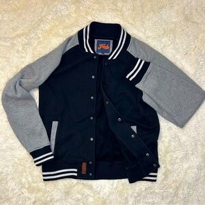 Fresh - men’s “varsity” style jacket - button down - size large - heavy duty